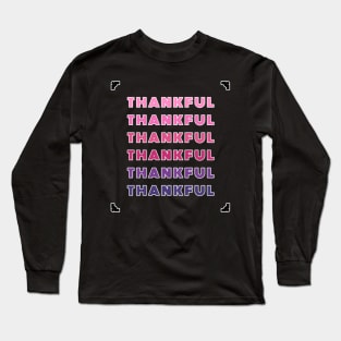 Retro styled Thankful Long Sleeve T-Shirt